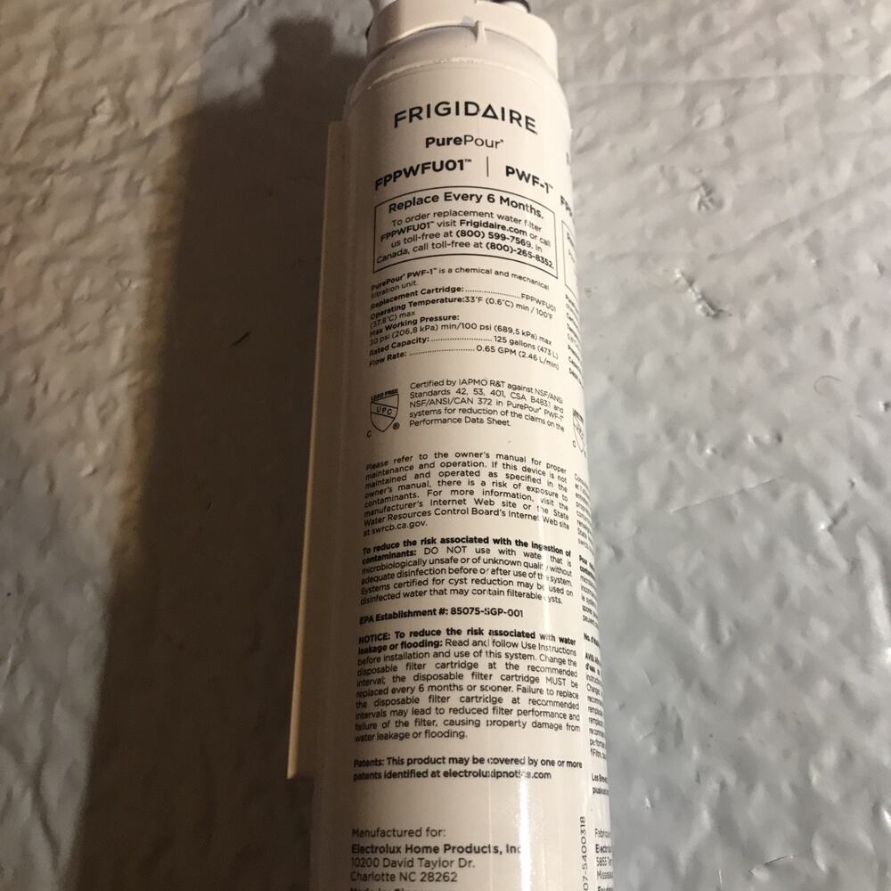Frigidaire PurePour Water and Ice Refrigerator Filter FPPWFU01 New